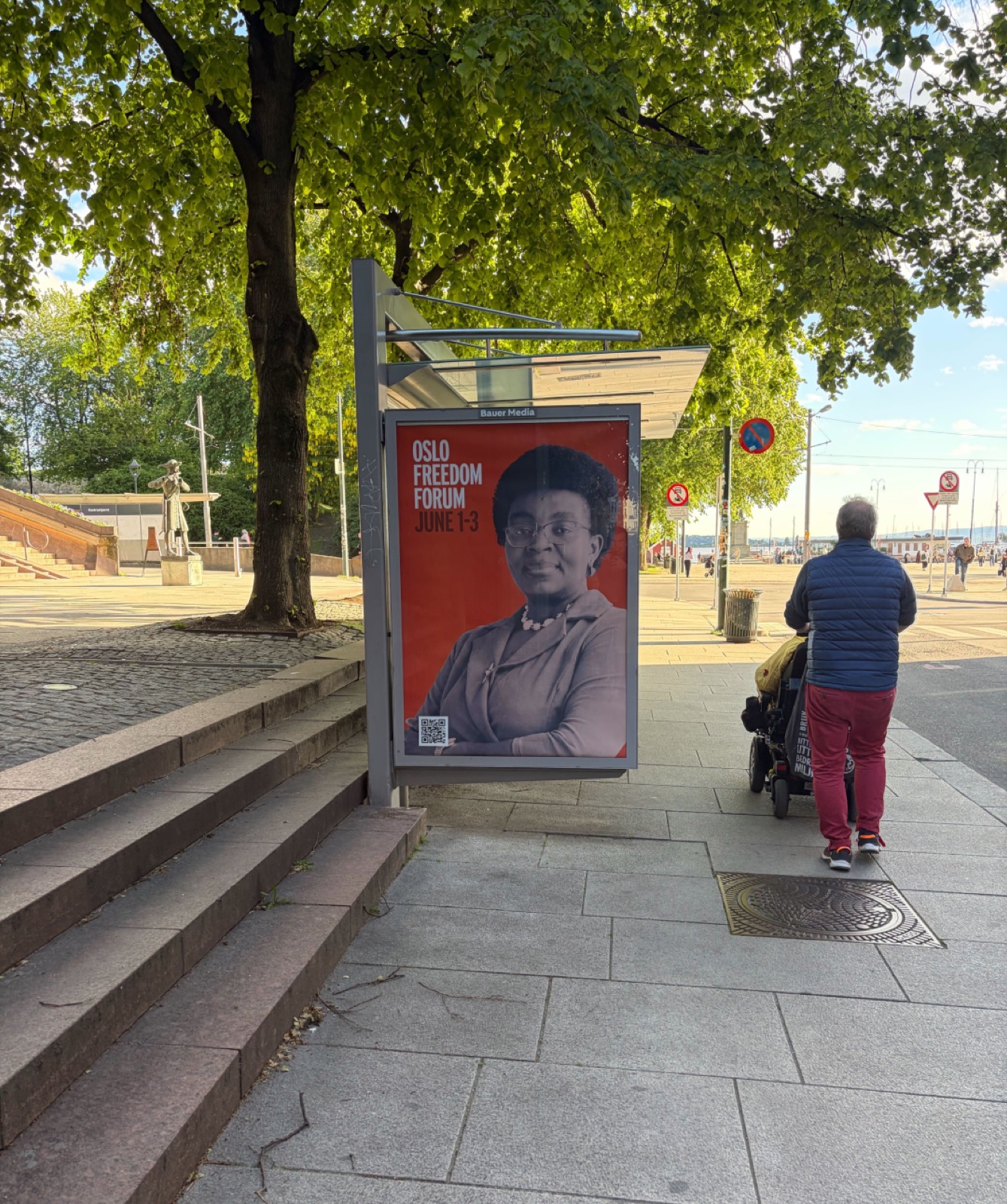 Oslo city out-of-home placement featuring Victoire Ingabire