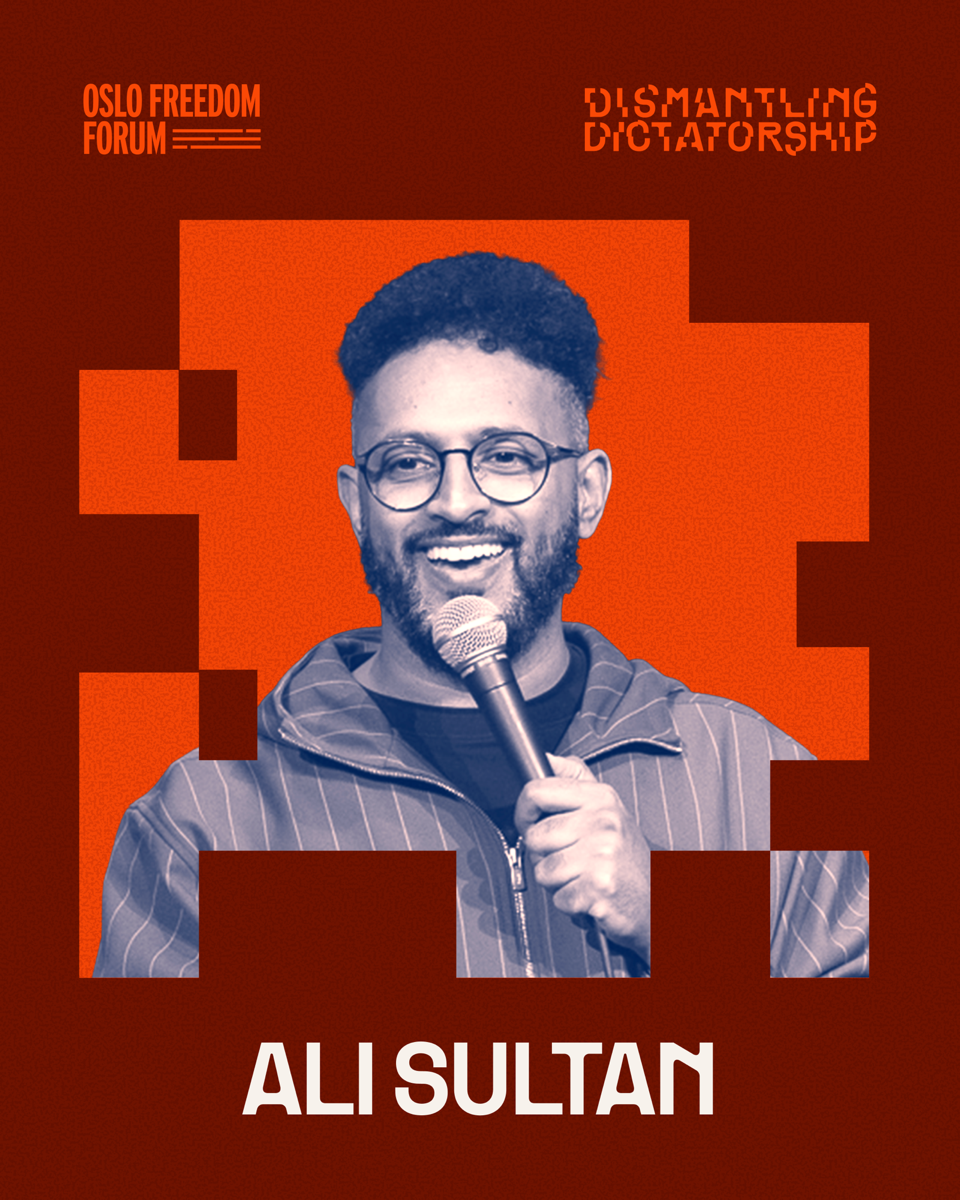 Portrait of comedian Ali Sultan